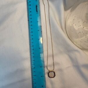 Gold tone initial “J”  Pendant Necklace